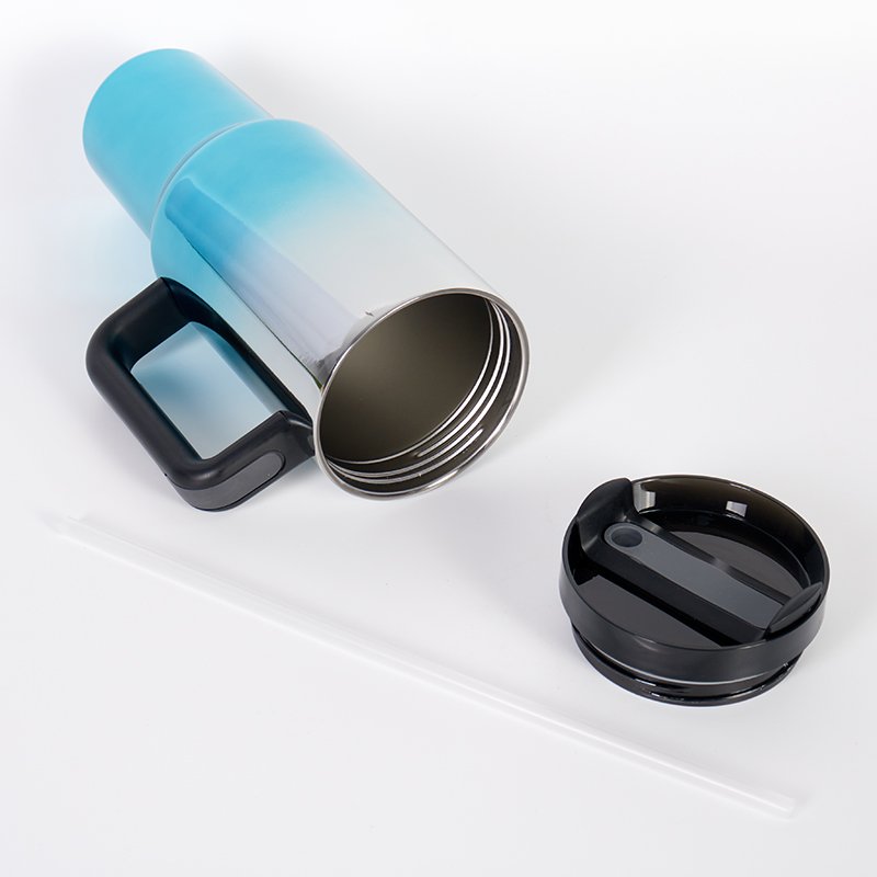 Custom UV printing 40oz 30oz 20oz Insulated Coffee Mugs Travel Tumbler Water Bottles with Handle And Lid