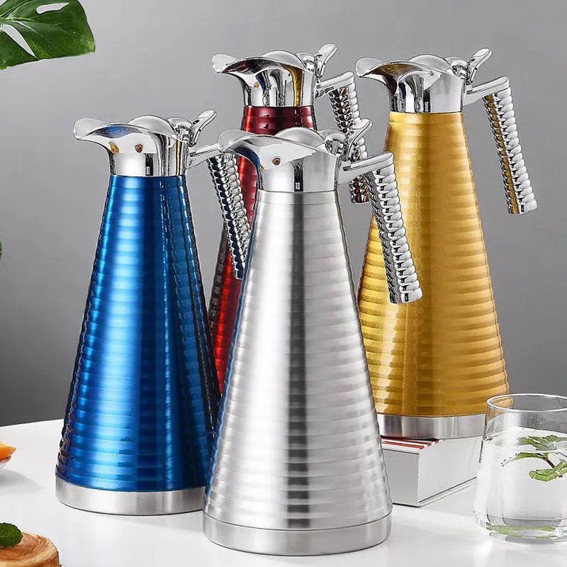 Colours Coffee Pot 1.2L/1.5L Vacuum Flask Hot and Cold Stainless Steel Insulated Tea Flask Vacuum Flask Thermos