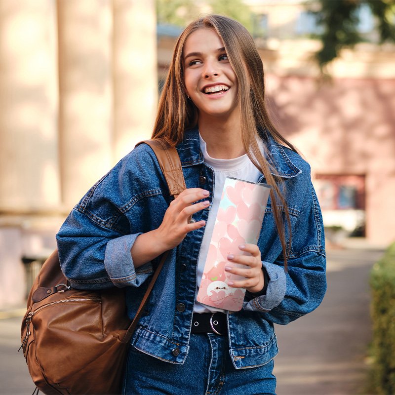Warehouse in stock 20oz vacuum insulated double wall stainless steel sublimation diy straight coffee tumbler with straw