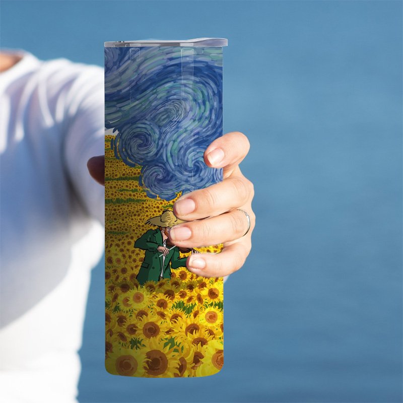 Warehouse in stock 20oz vacuum insulated double wall stainless steel sublimation diy straight coffee tumbler with straw