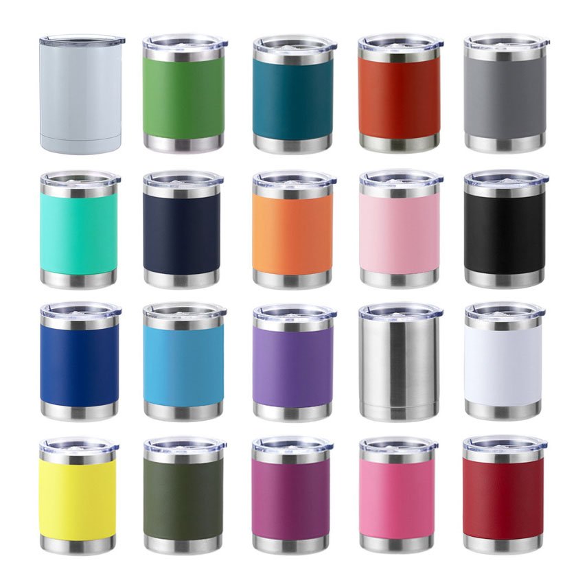 Custom logo 10oz Tumbler Insulated Vacuum Travel Mug beer cup stainless steel double wall tumbler coffee mug with MagSlider Lid
