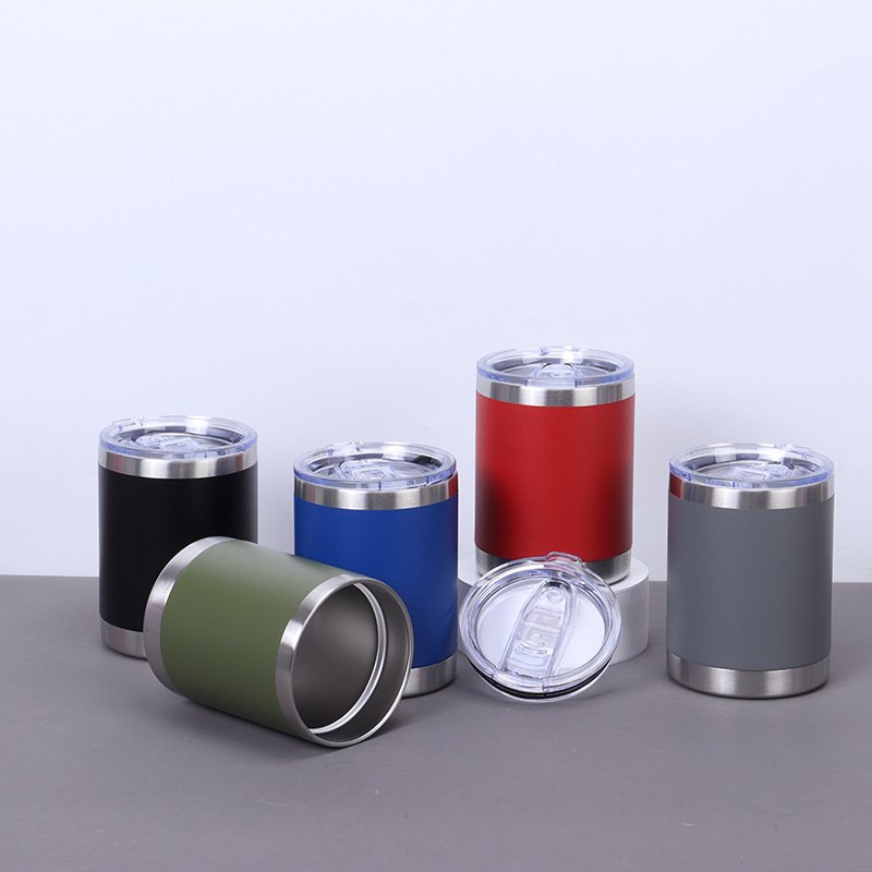 Custom logo 10oz Tumbler Insulated Vacuum Travel Mug beer cup stainless steel double wall tumbler coffee mug with MagSlider Lid