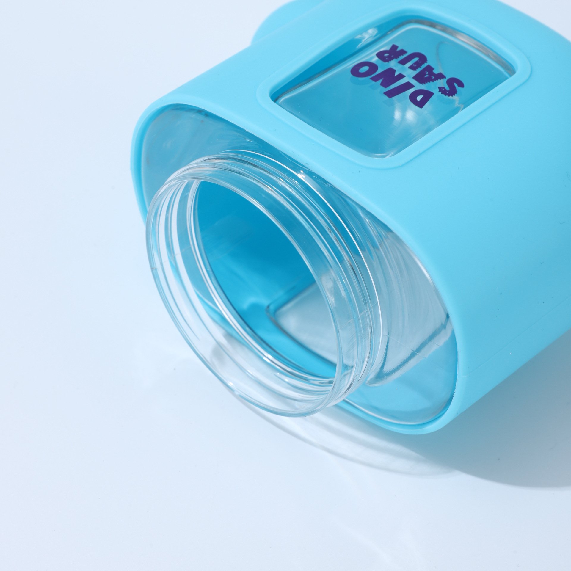 Cute dino kids 500ml leakproof drinking gourde enfant bpa free reusable travel school children water bottle with straw
