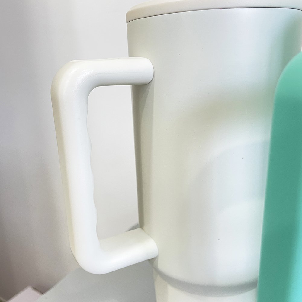 25PACK blank sublimation H3.0 40oz bright matte colored Vacuum Insulated Travel Coffee Mug with flat lid and handle