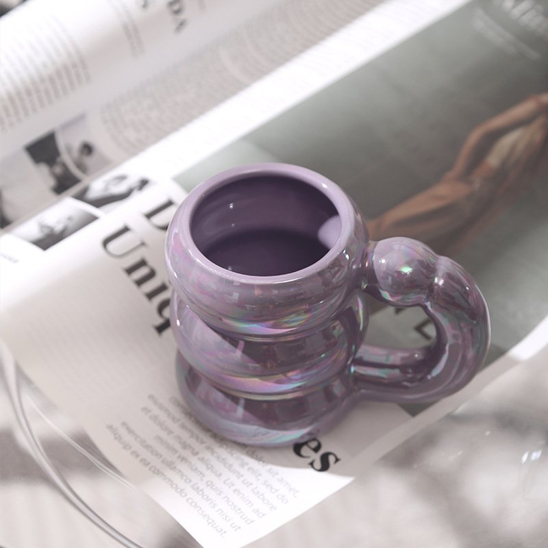 Wholesale 400ml Cute Ins Women Coloful Ceramic Coffee Milk Water Cup Mug