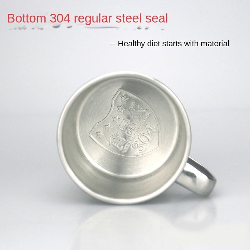 Drinking Cup/water Cup/coffee Mug With Handle Stainless Steel Cup For Camping 275ml Multiple Sizes Travel Mugs