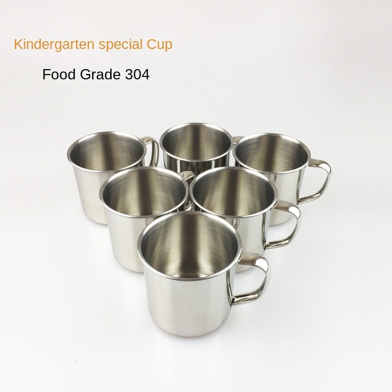 Drinking Cup/water Cup/coffee Mug With Handle Stainless Steel Cup For Camping 275ml Multiple Sizes Travel Mugs