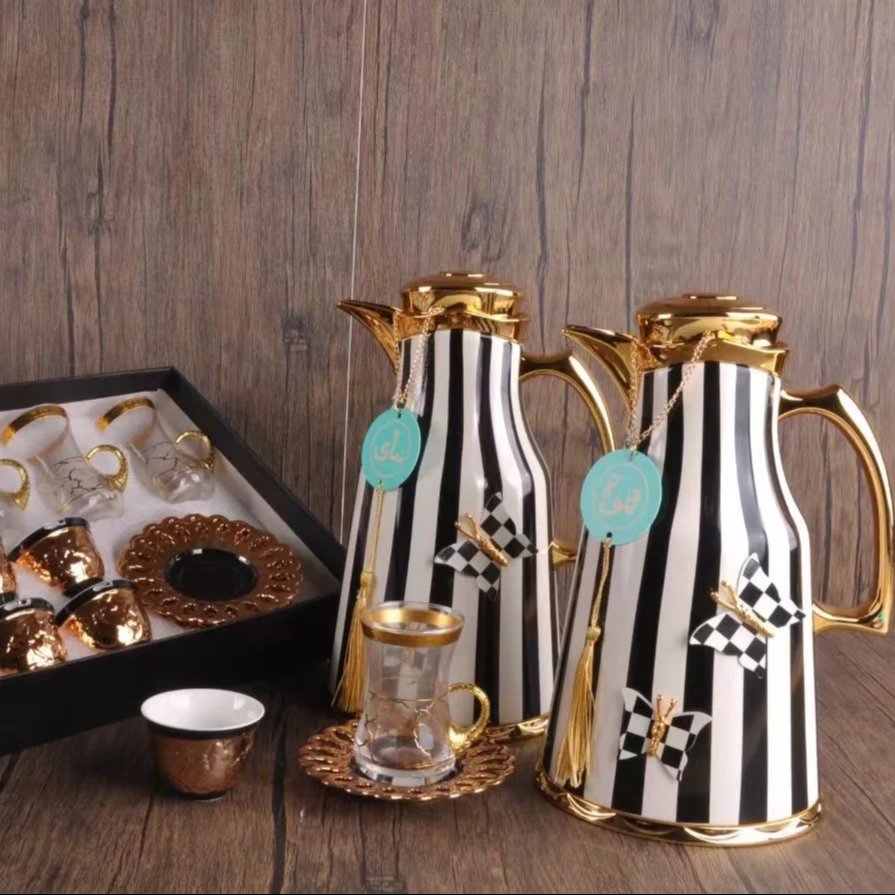 Luxury Gift Set Kitchenware Coffee Tea Flask Cup Set Royal vacuum cup flask thermos water bottle for sale