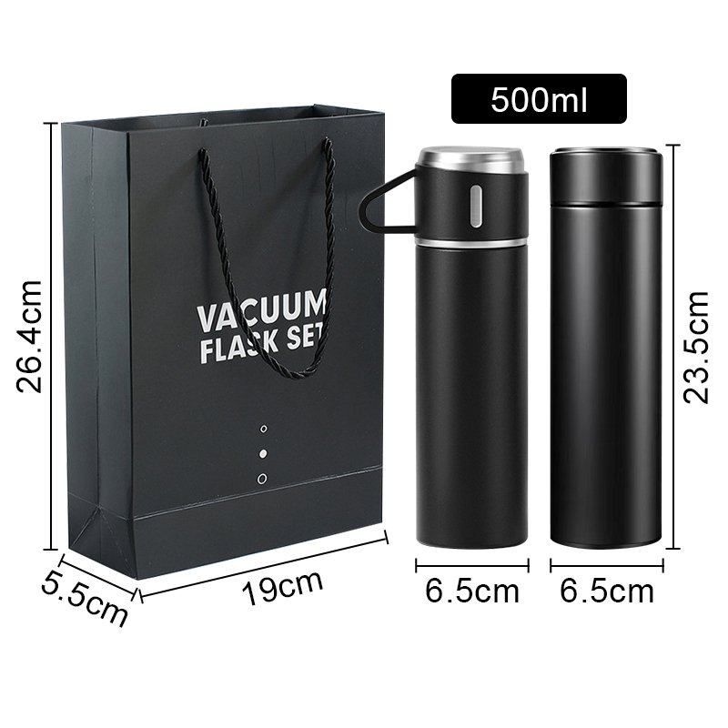 High Quality 500ml Stainless Steel Vacuum Thermos Flasks Coffee Tumbler Water Bottle Gift Set
