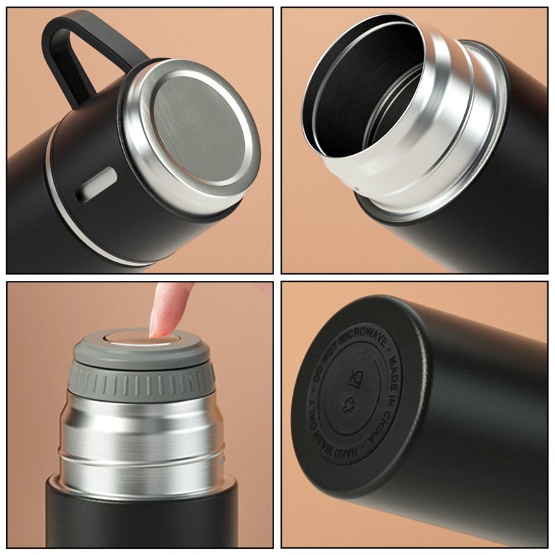 High Quality 500ml Stainless Steel Vacuum Thermos Flasks Coffee Tumbler Water Bottle Gift Set