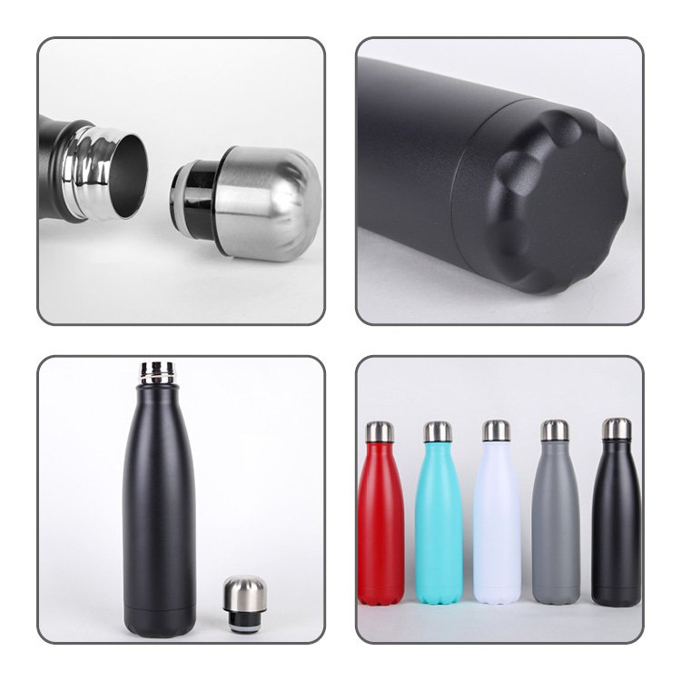 350ML 1000ML Portable Matt Color Cola Shape Bottle Stainless Steel 17oz 500ml Thermos Vacuum Flask Temperature Water Bottle