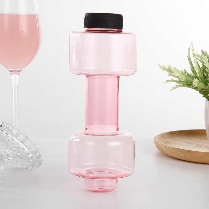 Ideas 2023 Custom Sport Fitness Water Bottle 2.2 L Dumbbell Shaped Water Bottle New PE Running Customized CLASSIC Unisex Product