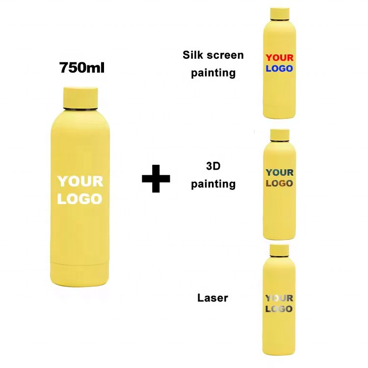 Custom logo water bottle stainless steel 500ml Soft Touch Sport Cup Vacuum Flask Drink Bottles Sports thermal water bottle