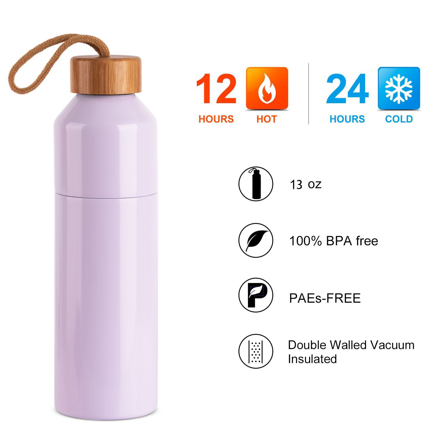 Insulated Travel Vacuum Flask Tea Bottle 2022 New Arrival Stainless Steel Copper Vacuum Flasks & Thermoses Drinking Water 176