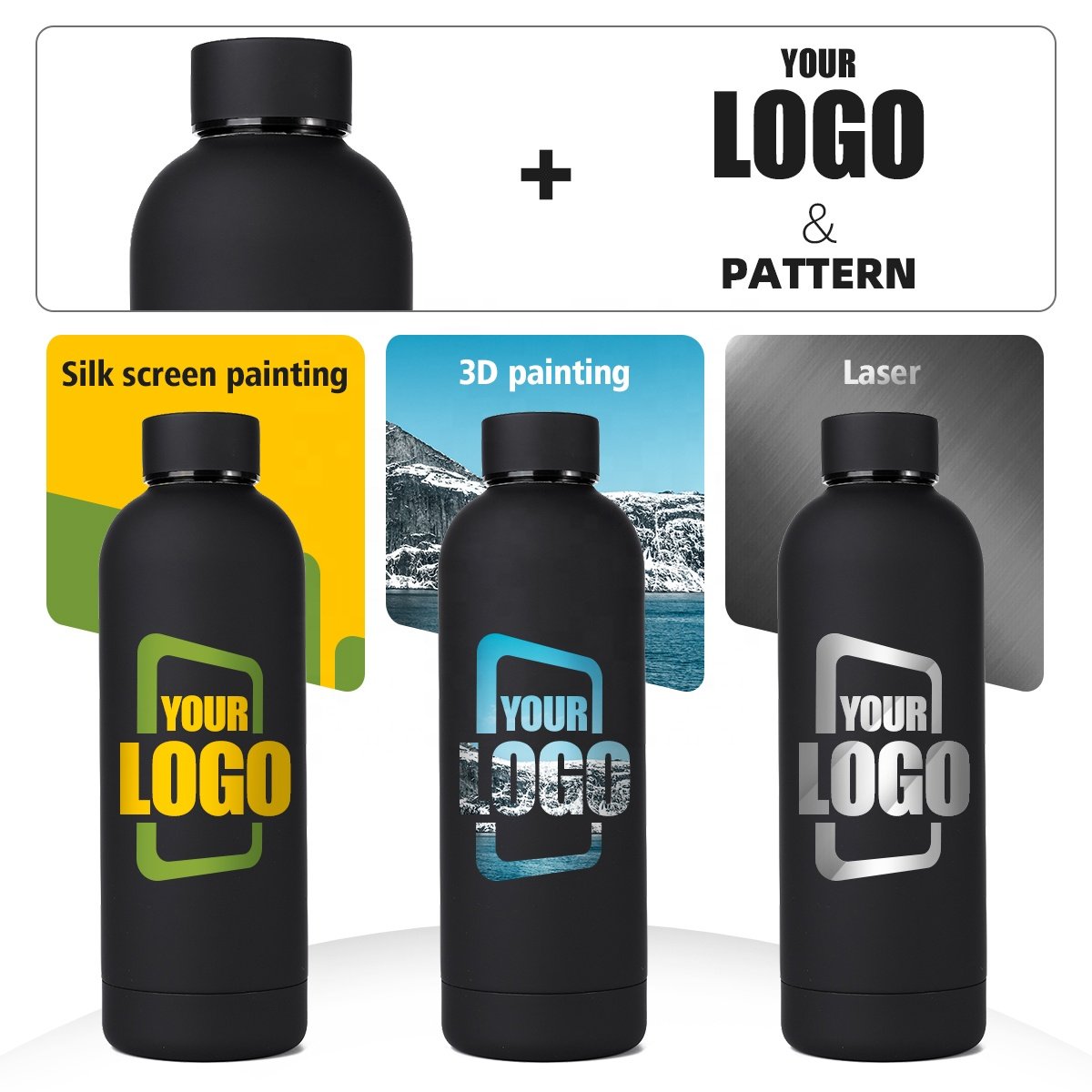 Wholesale Custom Logo Narrow Mouth Thermal Cup Double Wall Vacuum Thermos&Water Flask Insulated Stainless Steel Water Bottle