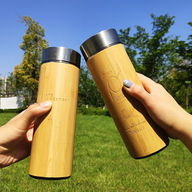 Manufactures Hot Selling Wholesale New Water Bottle Vacuum Flask Coffee Cup Custom Wooden Water Cup