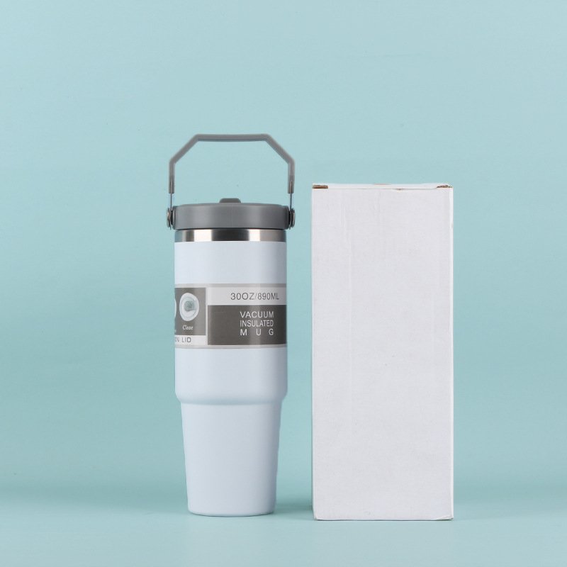 20oz 30oz New Portable Car Mug 304 Stainless Steel Insulation Keep Cold Water Bottle with Straight Suction Lid Custom Logo