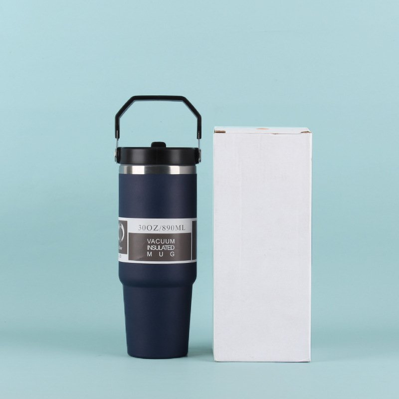 20oz 30oz New Portable Car Mug 304 Stainless Steel Insulation Keep Cold Water Bottle with Straight Suction Lid Custom Logo
