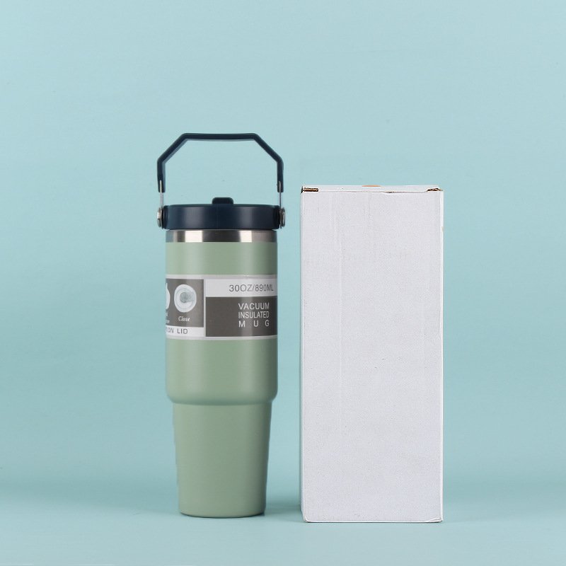 20oz 30oz New Portable Car Mug 304 Stainless Steel Insulation Keep Cold Water Bottle with Straight Suction Lid Custom Logo