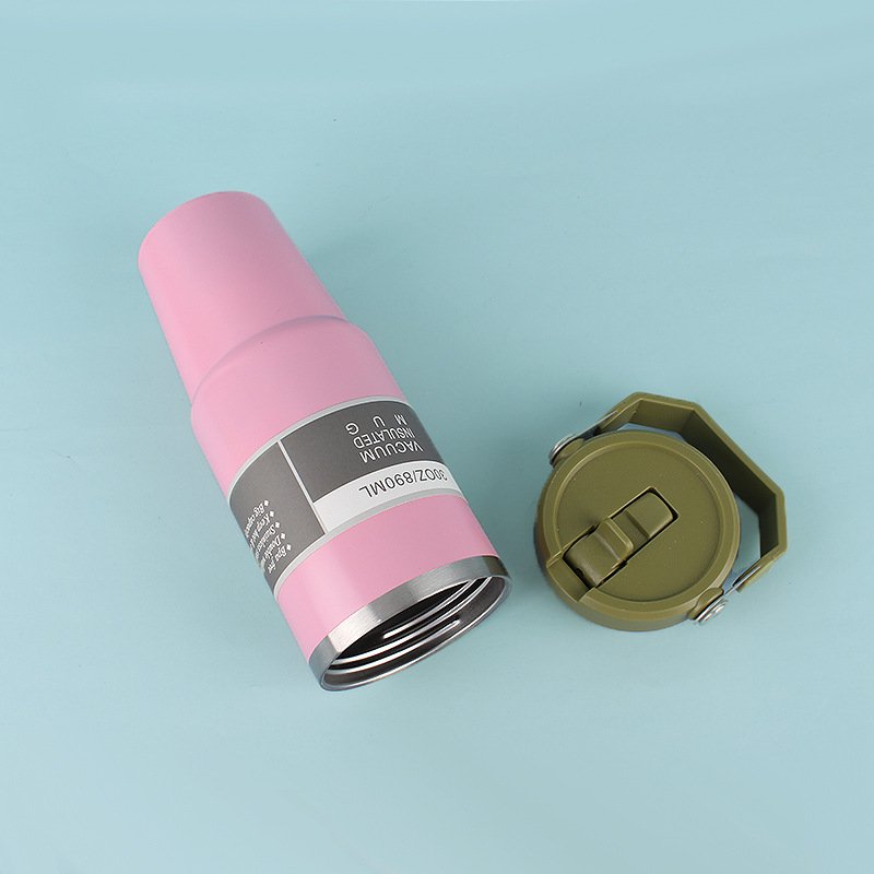 20oz 30oz New Portable Car Mug 304 Stainless Steel Insulation Keep Cold Water Bottle with Straight Suction Lid Custom Logo