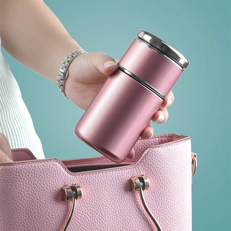 Double Stainless Steel 316 Tea Vacuum Flask With Filter Leak-Proof Business Style Thermos Mug Thermal Water Bottle Tumbler