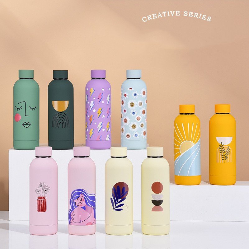New Design Wholesale Custom Stainless Steel Tumbler Vacuum Flask Double Wall Stainless Water Bottles With Lids