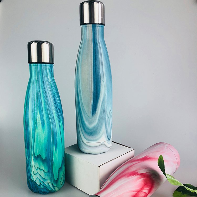500ml Cola Shape Uv Water Purifier Self-cleaning Insulation Double Walled Smart Thermal Vacuum Flask, Sport Bottle Stainless