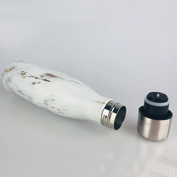 500ml Cola Shape Uv Water Purifier Self-cleaning Insulation Double Walled Smart Thermal Vacuum Flask, Sport Bottle Stainless