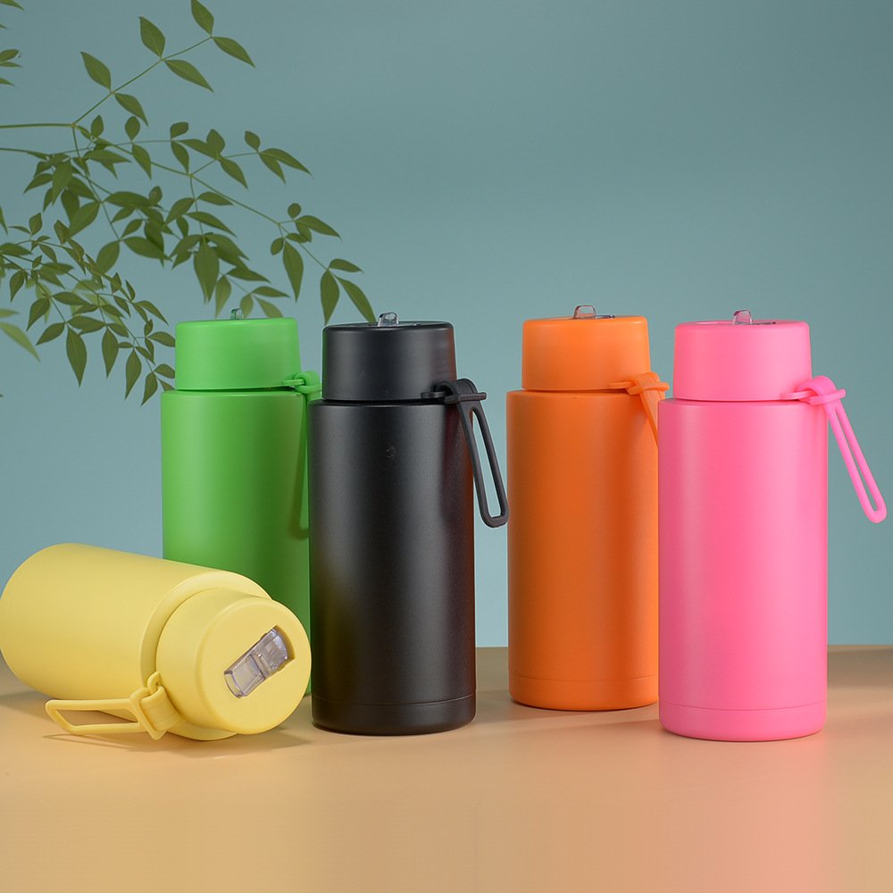 MAIMAI New Design Stainless Steel Water Bottle 32oz Travel Vacuum Flasks Insulated Thermos Water Bottle With Straw Lid