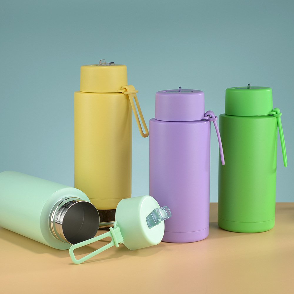 MAIMAI New Design Stainless Steel Water Bottle 32oz Travel Vacuum Flasks Insulated Thermos Water Bottle With Straw Lid