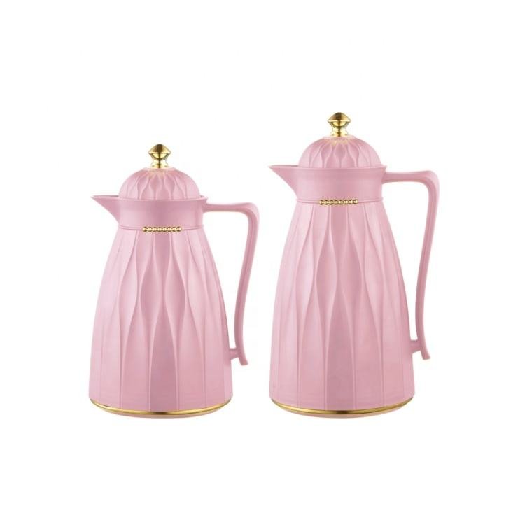 Hot Cold Thermal Thermos Jug Bottles Arabian Turkish Vacuum Flask Thermos Plastic Coffee Pot With Glass Liner