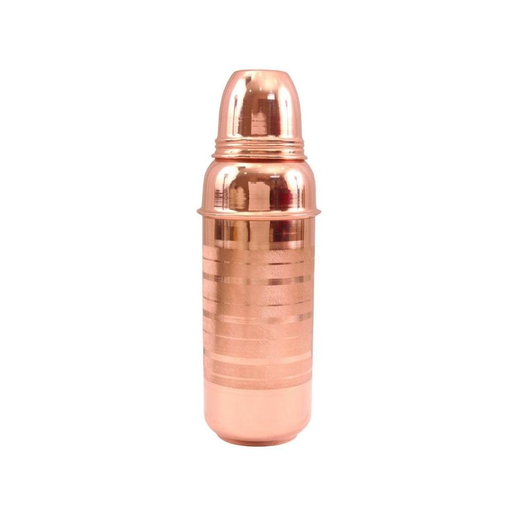 High quality pure copper water bottle flasks for gym yoga workout hot and cold water bottle pure free water bottle drink 1000ml