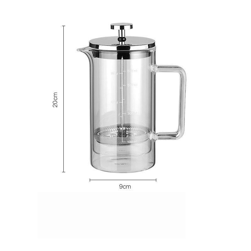 Stainless Steel Filter Press Hand Brewed Coffee Cup Home Tea Brewer Flower Teapot french press coffee mug