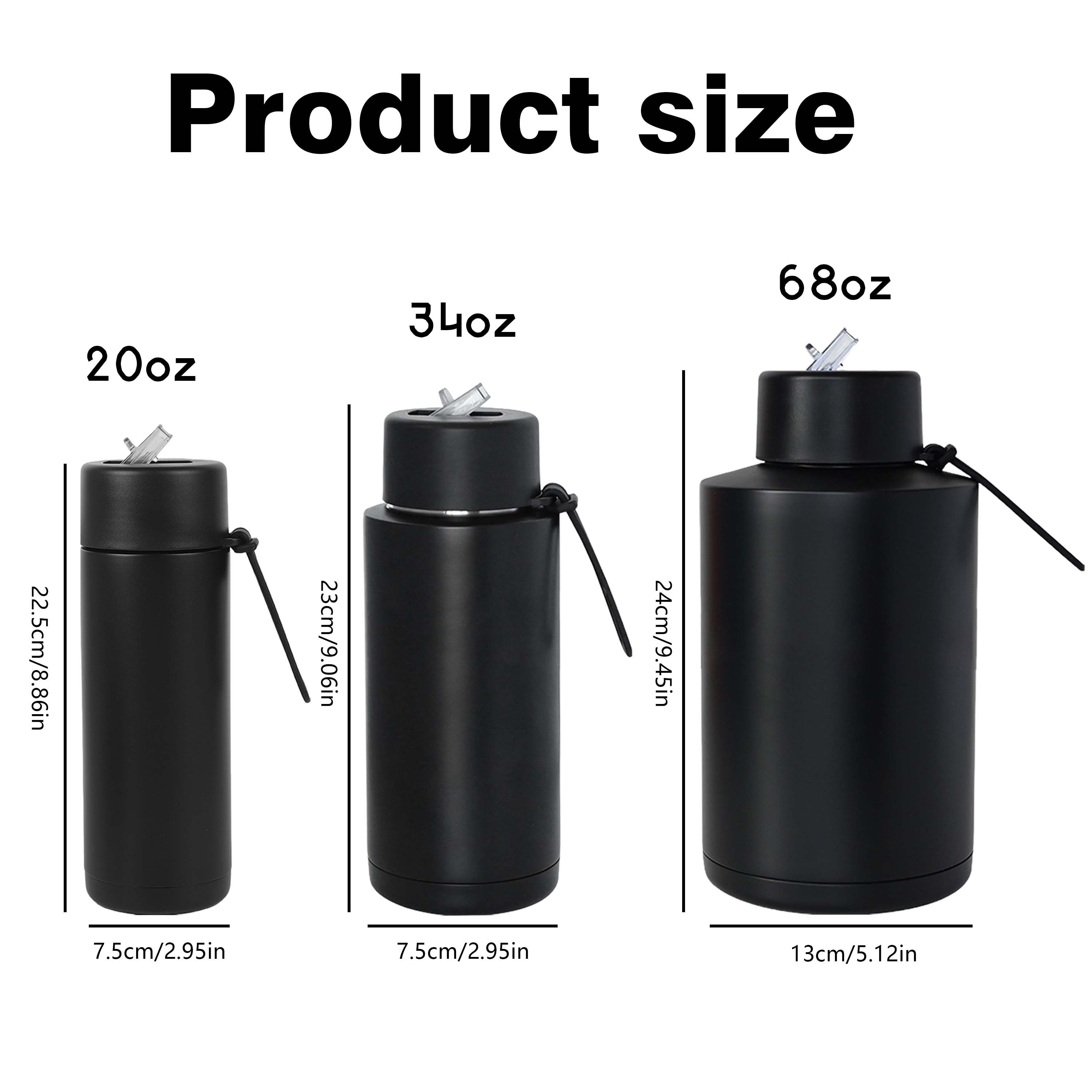 Custom Portable Stainless Steel Thermal Drinking Bottle Vacuum Flasks Kewixy Style 34oz 64oz Flip Straw Insulated Water Bottles