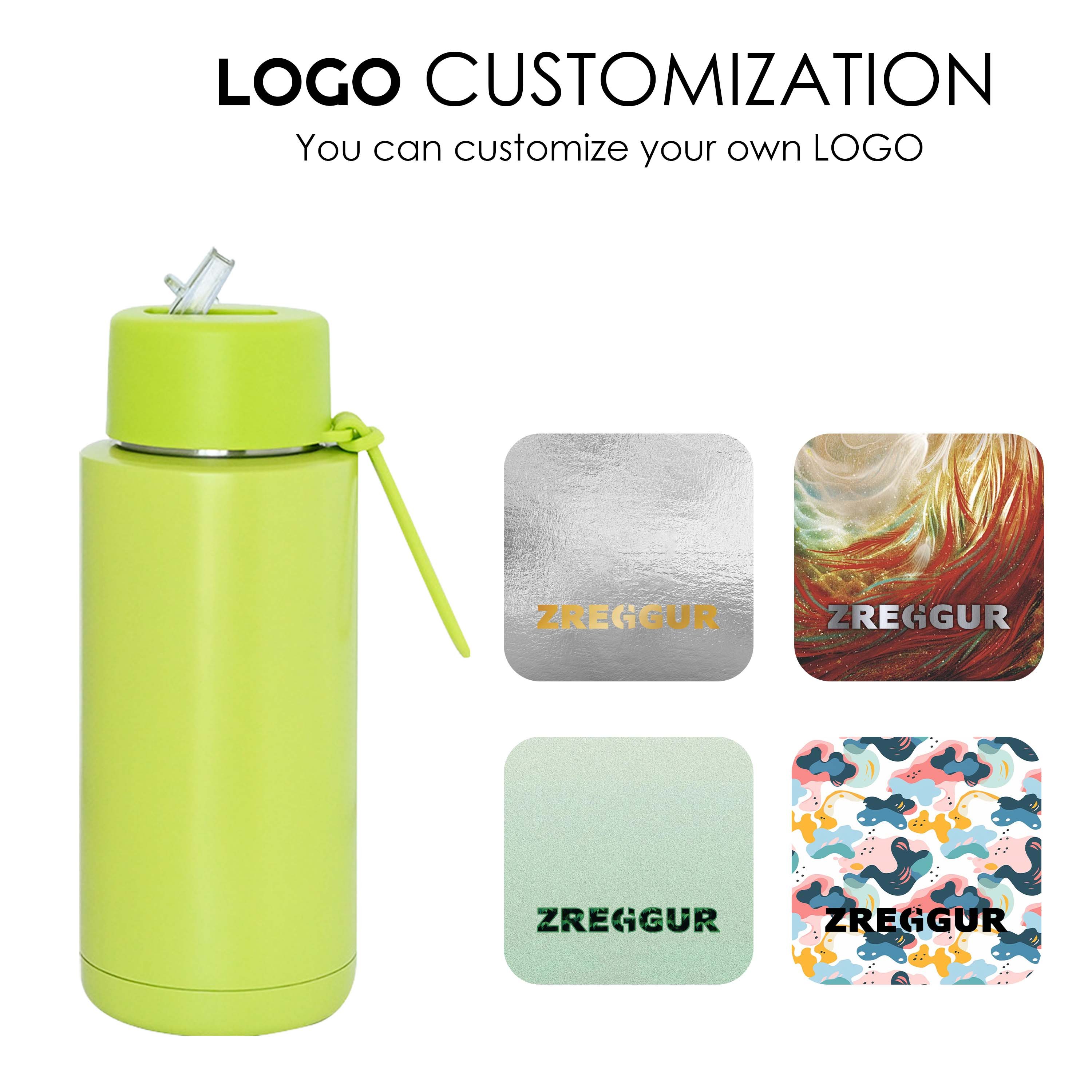 Custom Portable Stainless Steel Thermal Drinking Bottle Vacuum Flasks Kewixy Style 34oz 64oz Flip Straw Insulated Water Bottles