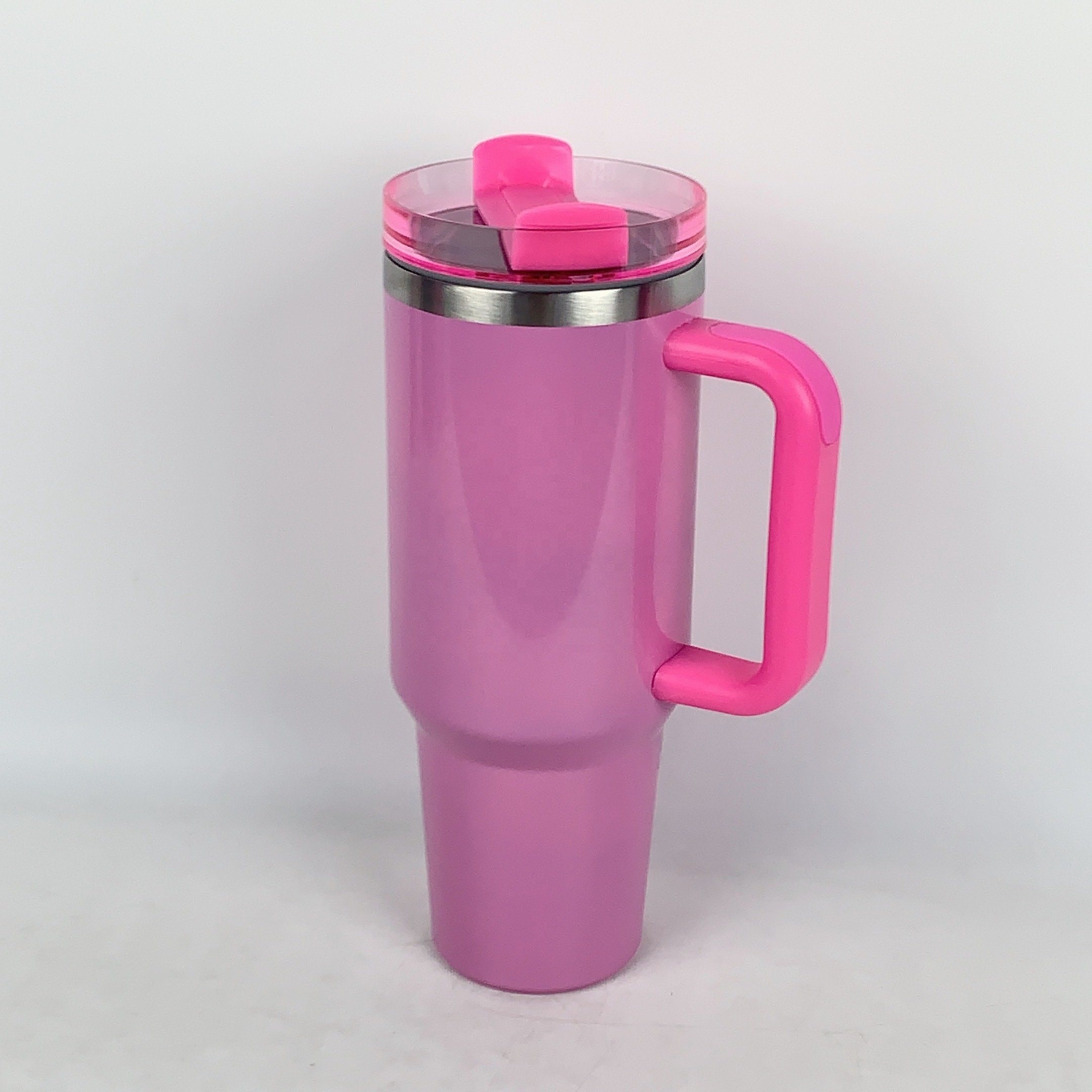Hot Selling 40oz H2.0 Travel Adventure Winter Pink Tumbler Sublimation Glitter Stainless Steel Vacuum Mug With Handle