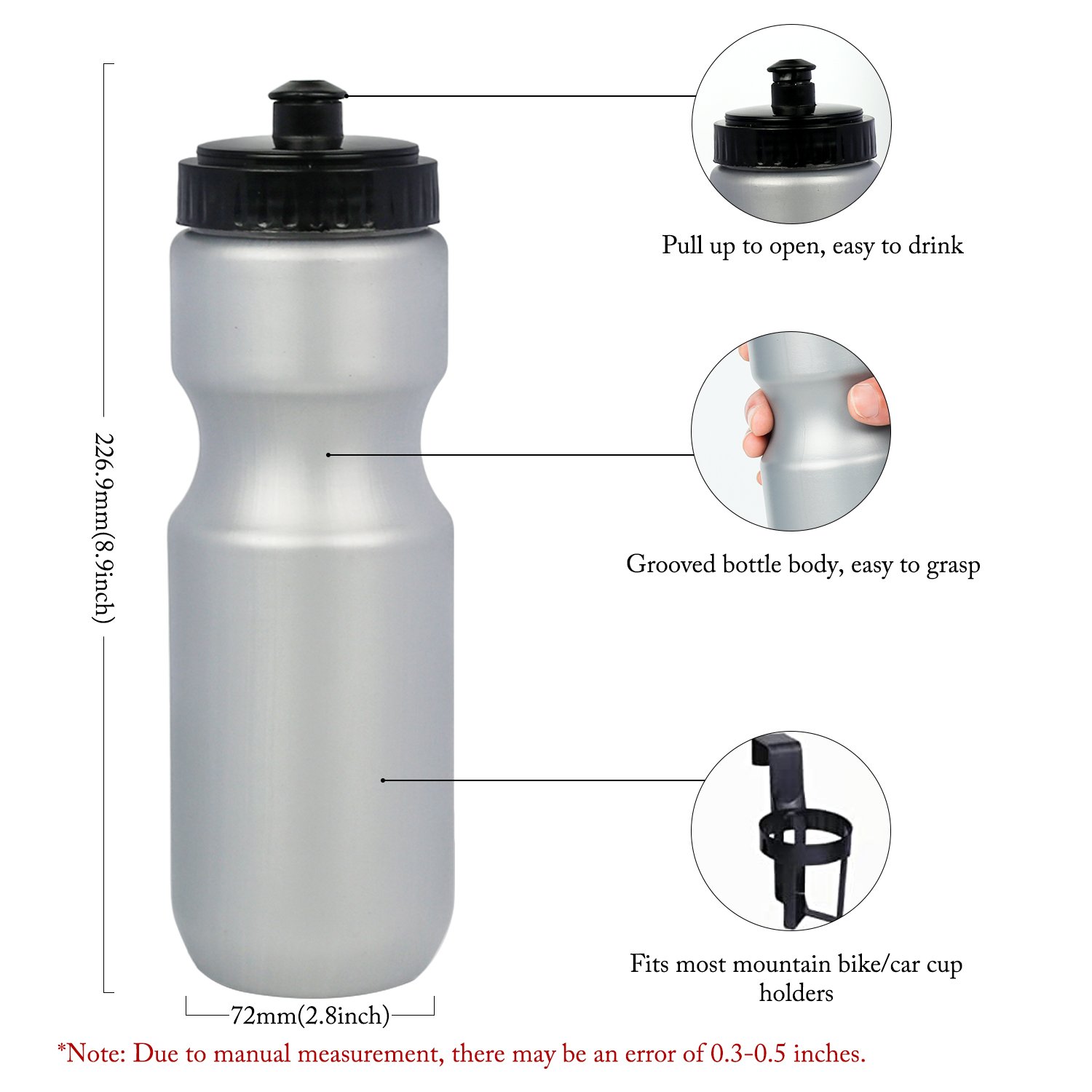 Wholesale 650ml Plastic Outdoor Sports Small Mouth Water Bottle Eco Friendly with Lid