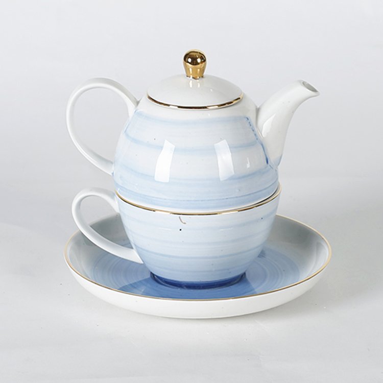 Drinkware bulk hand painted blue cheap belly tea cups pottery ceramic mugs for restaurant