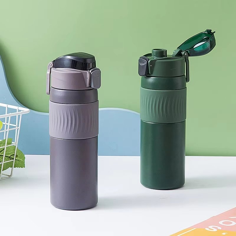 550ML New Design Double Walled Stainless Steel Insulated Cup Vacuum Flask With Dual Open Lids Water Bottle