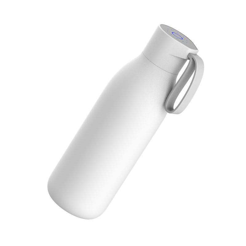 304 Stainless Steel White 3 Color Battery Display Stainless Steel 1000ml Water Bottle With Body Strap