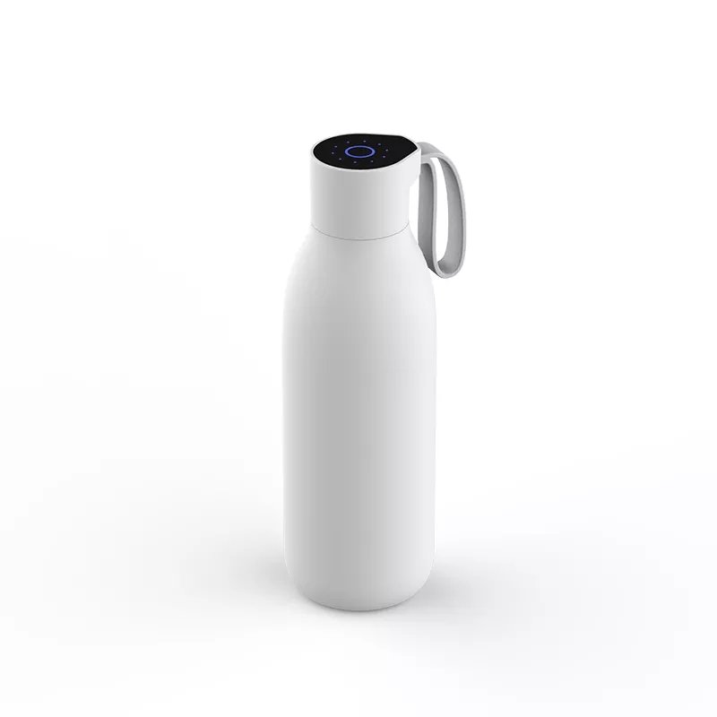 304 Stainless Steel White 3 Color Battery Display Stainless Steel 1000ml Water Bottle With Body Strap