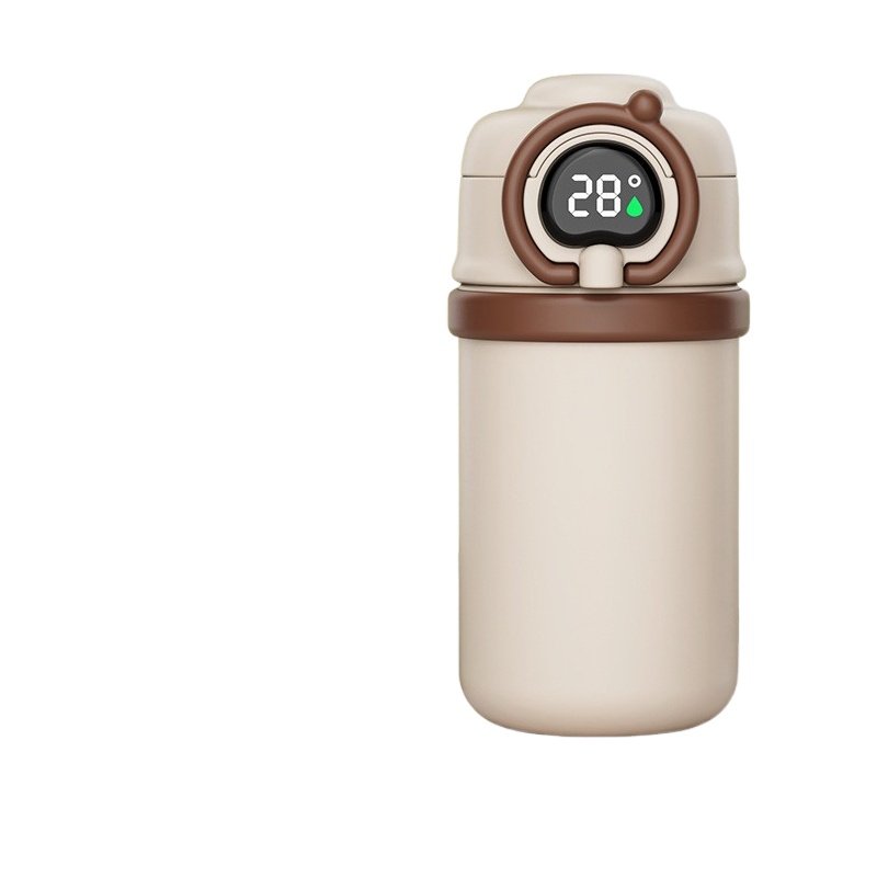Kids Vacuum Smart Thermos Digital Temperature Display Stainless Steel Water Bottle With Insulated Handle