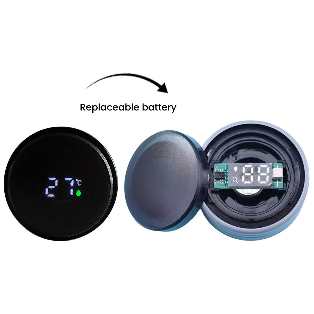 Termo con termometro 500ml digital intelligent smart vacuum flask led temperature display double wall insulated vacuum