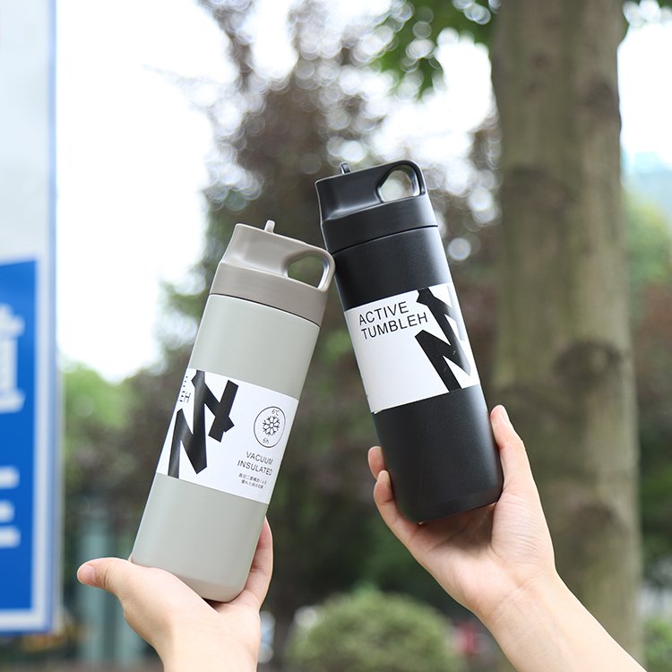 Leakproof stainless steel kinto Tumbler insulated vacuum flasks thermoses double wall sport fitness water bottle with straw