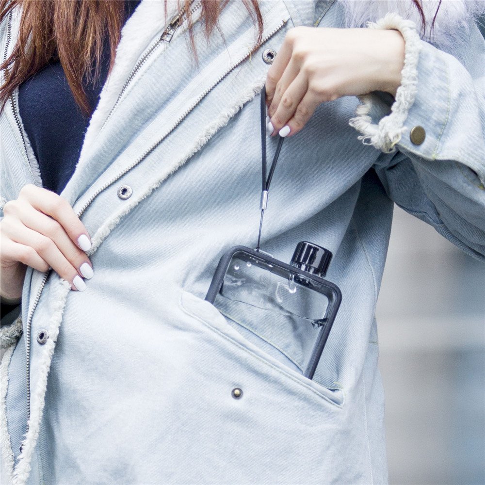 Sustainable Fashion Matte Black Sport Notebook Customised Private Logo Label Water Bottle