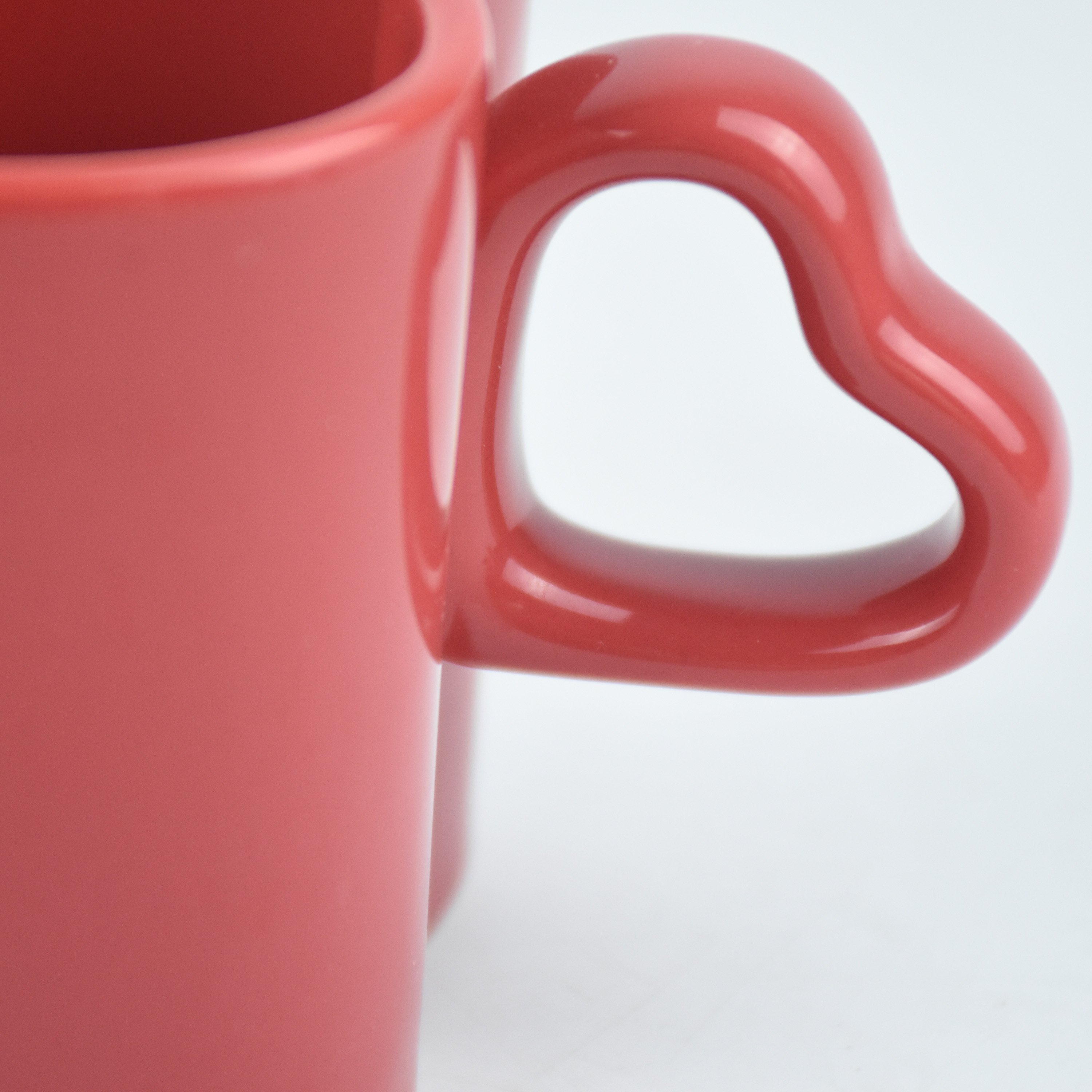 Couple Mug Color Heart Shape Ceramic Wholesale Top Seller 2022 Lovely Valentine Red Coffee Mugs American Style Business Gifts