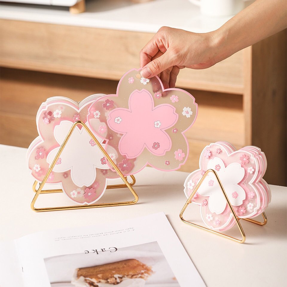 Coffee Tea Cup Coasters Kitchen Pot Bowl Mat Placemat Mug Coaster Insulated Drinking Heat Resistant Bowl Pad Sakura Pvc Coaster