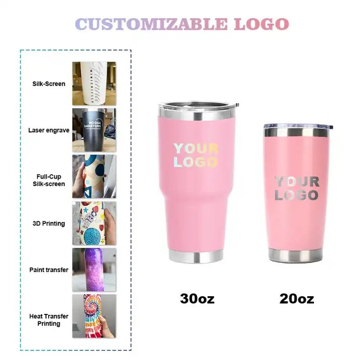 Coffee 20oz 30oz Tumbler Cup In Bulk Stainless Steel Double Walled tumbler With Straw