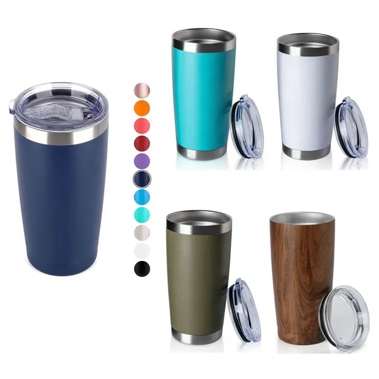 Coffee 20oz 30oz Tumbler Cup In Bulk Stainless Steel Double Walled tumbler With Straw
