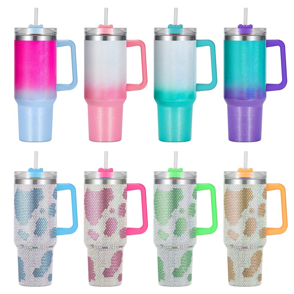 40oz tumbler good price coffee cup Vacuum Insulated stainless steel water bottle with Handle and Straw Lid